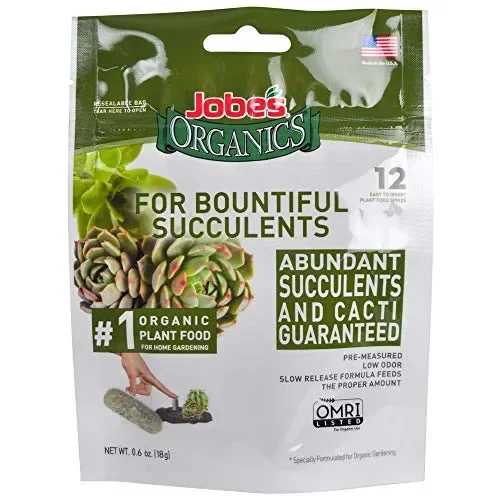 Jobe's 06703 Fertilizzante per Succulente Spikes, 12, Naturale